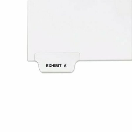 AVERY DENNISON Avery, Avery-Style Preprinted Legal Bottom Tab Divider, Exhibit A, Letter, White, 25PK 11940